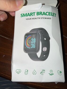 Smart Bracelet Black Fitness Smartwatch - Health & Activity Tracker